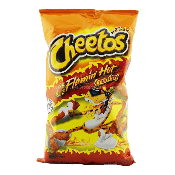 Cheetos Flamin Hot Crunchy Cheese Snack 227g For Cheap