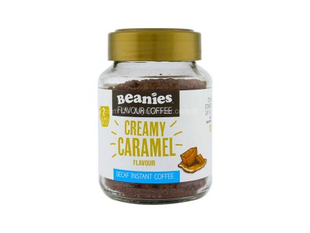 Beanies Creamy Caramel Flavour Decaf Instant Coffee 50g Supply