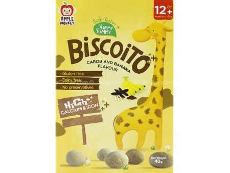 Apple Monkey Biscoito Carob & Banana Flavour 40g Online Hot Sale