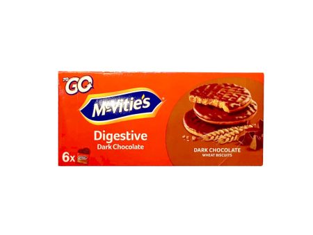 McVitie s Dark Chocolate Digestive To Go Biscuit 33.3g x 6 For Sale