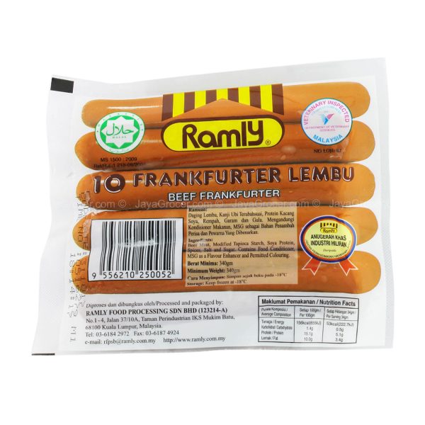 Ramly Beef Frankfurter 340g For Cheap