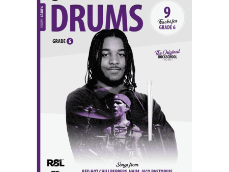 RSL Rockschool Drums - Grade 6 (2024) Exam Book Online Hot Sale