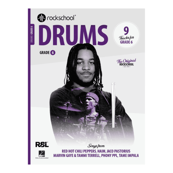 RSL Rockschool Drums - Grade 6 (2024) Exam Book Online Hot Sale