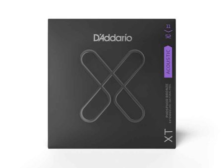 Daddario XT Acoustic Guitar Phosphor Bronze Strings 11-52 For Discount