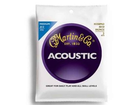 Martin Acoustic Guitar Strings: M150 - 3 Pack Hot on Sale