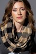 Woven Buffalo Checkered Infinity Scarf Online Sale