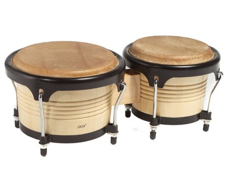 Koda Professional Tuneable Wooden Bongos Black Rims Online Sale