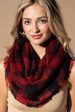 Woven Buffalo Checkered Infinity Scarf Online Sale