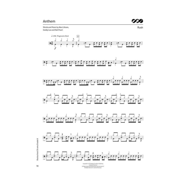 RSL Rockschool Drums - Grade 8 (2024) Exam Book For Discount