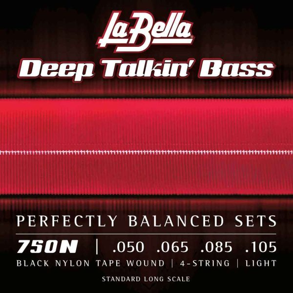 La Bella Black Nylon Bass Guitar Strings 750N 50 - 105 Online Sale