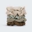 Assorted Textured Scrunchies 5pc Set - Eucalyptus Online