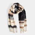 Black Cream Tan Oblong Scarf For Sale