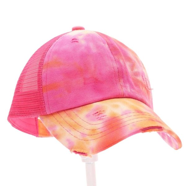 Kids Tie Dye Criss-Cross High Pony cap Sale