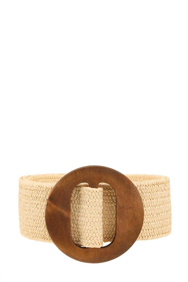 Wood Buckle Elastic Straw Belt Supply