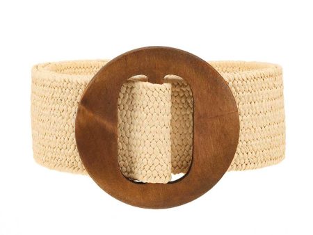 Wood Buckle Elastic Straw Belt Supply