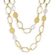 Flat pearls and coins Layered Necklace For Cheap