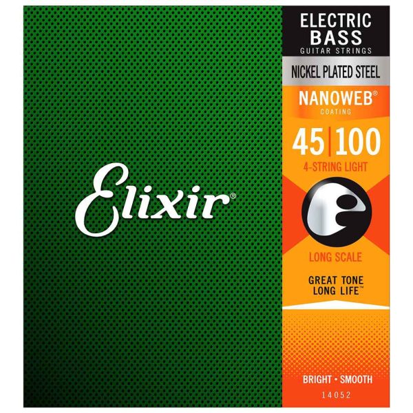 Elixir Nanoweb Nickle Plated Bass Strings Online now