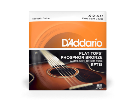 D Addario Flat Top  Extra Light (10-47) EFT15 Online now