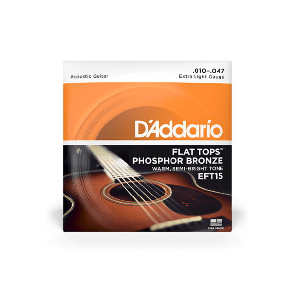 D Addario Flat Top  Extra Light (10-47) EFT15 Online now