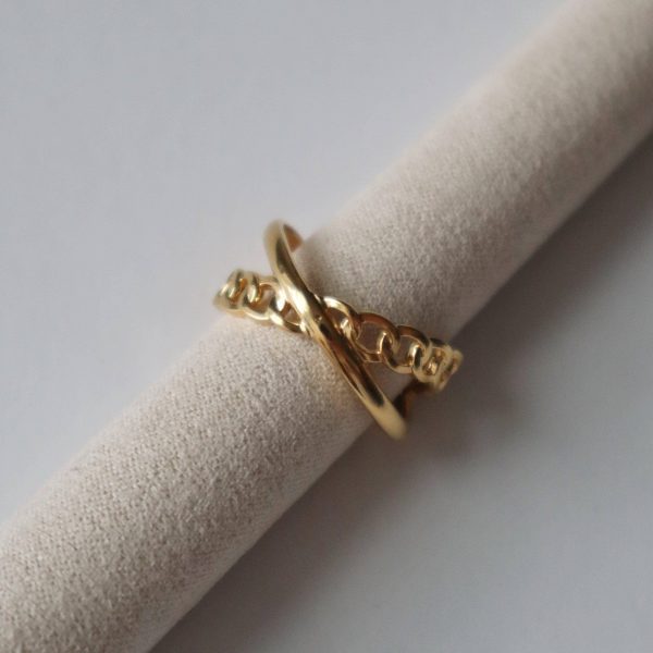 Linked Crossover Ring | Adjustable Ring Online