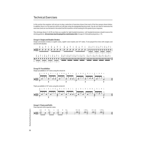 RSL Rockschool Drums - Grade 4 (2024) Exam Book Supply