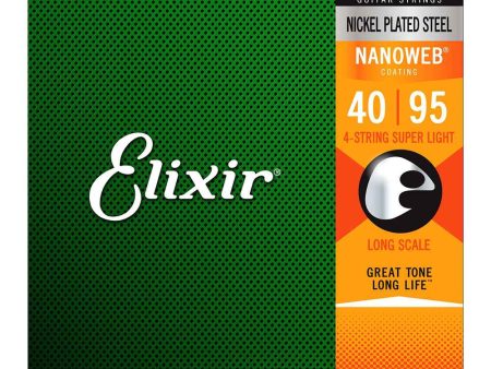 Elixir Nanoweb Nickle Plated Bass Strings Online now