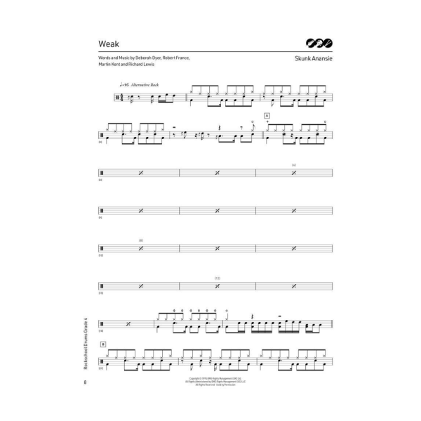 RSL Rockschool Drums - Grade 4 (2024) Exam Book Supply