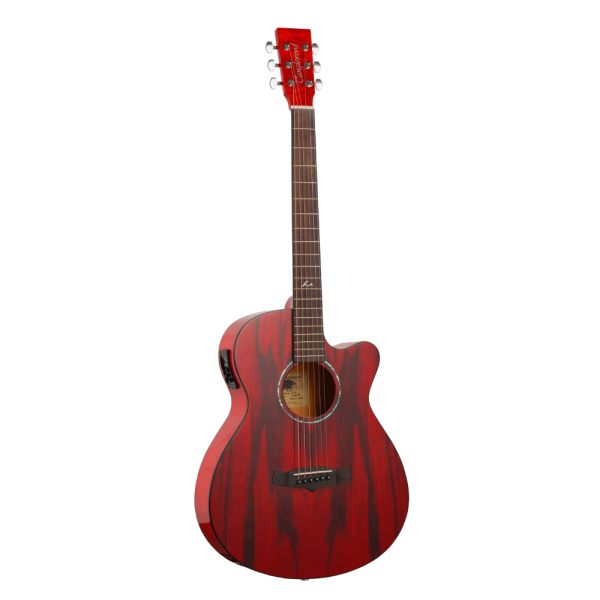 Tanglewood TA4CE Azure Super Folk Electro Acoustic Guitar - Shimmering Red Hot on Sale