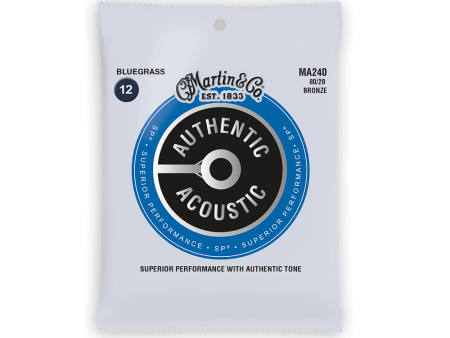 Martin Acoustic Guitar Strings: Bluegrass MA240 Bronze (12-56) Online now