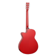 Tanglewood TA4CE Azure Super Folk Electro Acoustic Guitar - Shimmering Red Hot on Sale